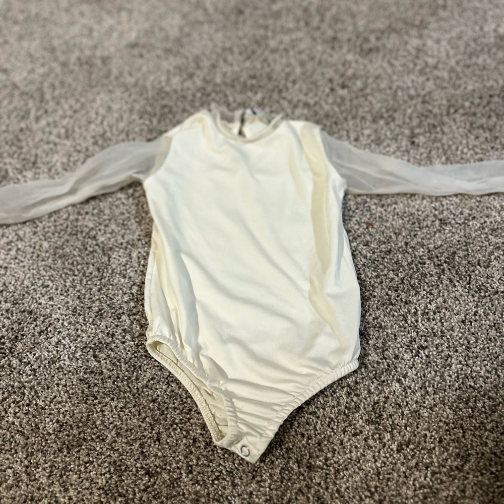 Bailey’s Blossoms cream bodysuit with sheer arms